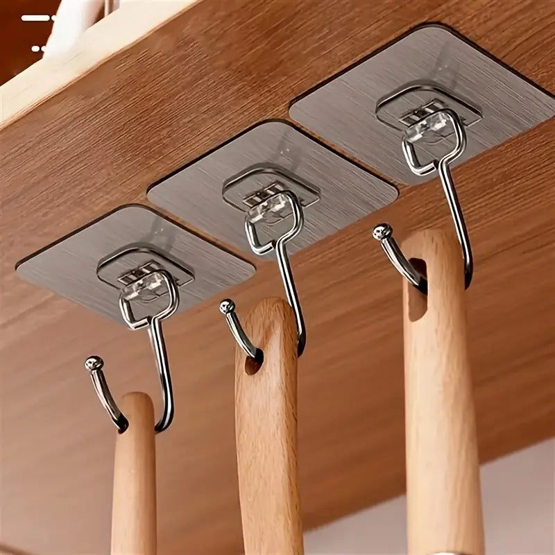 Heavy Duty Wall Hooks - Gold Edition (Pack of 10)