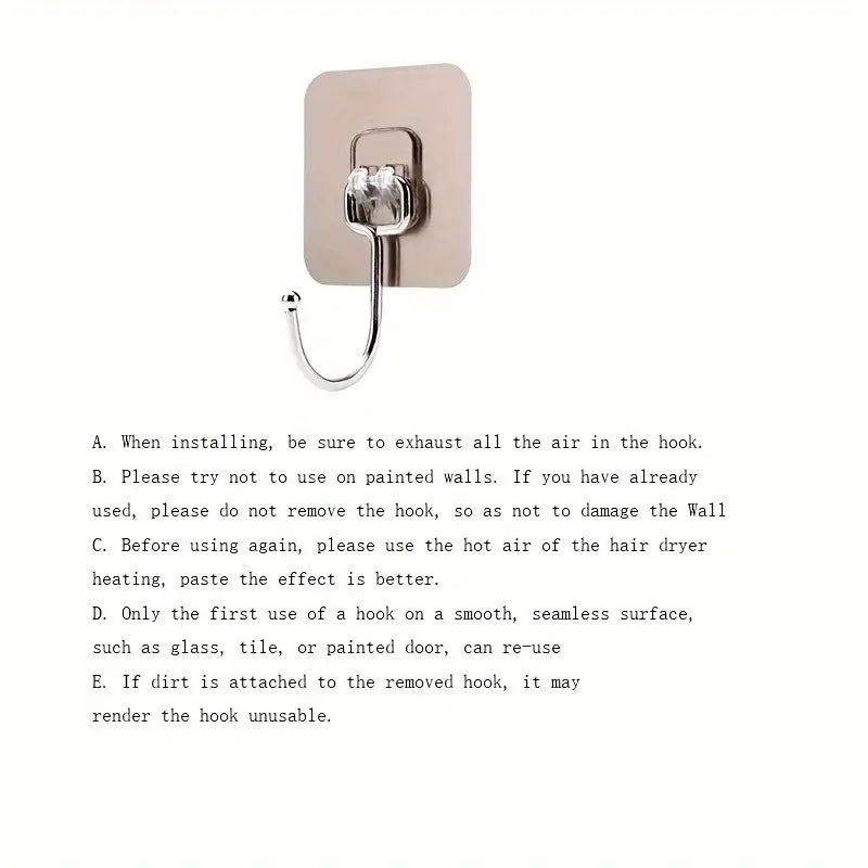 Heavy Duty Wall Hooks - Gold Edition (Pack of 10)
