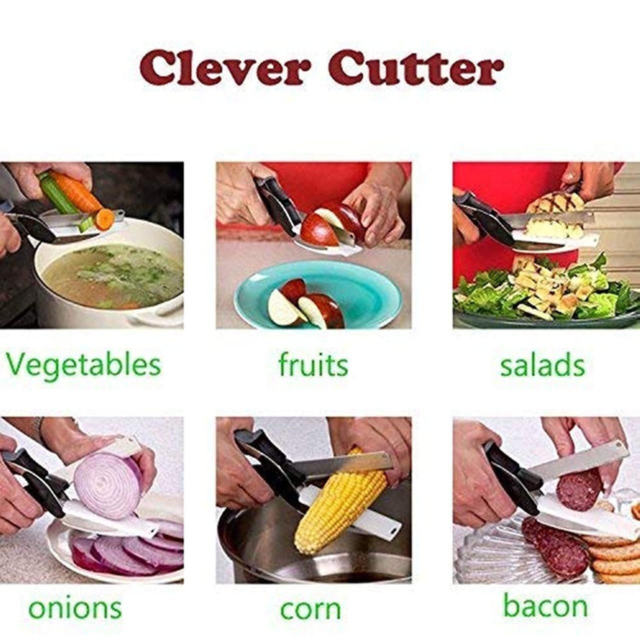 2-in-1 Kitchen Knife with Cutting Base