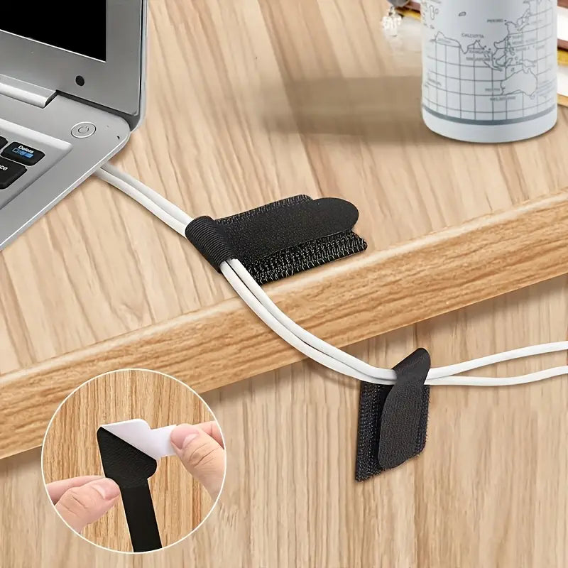 Adhesive Cable Management Straps (Pack of 10)
