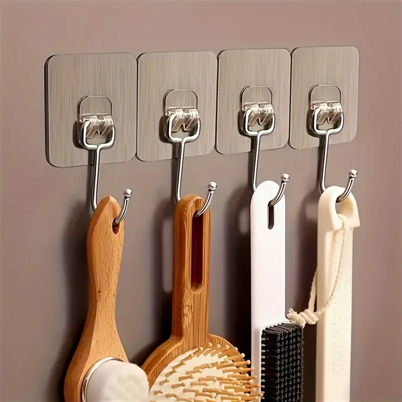 Heavy Duty Wall Hooks - Gold Edition (Pack of 10)