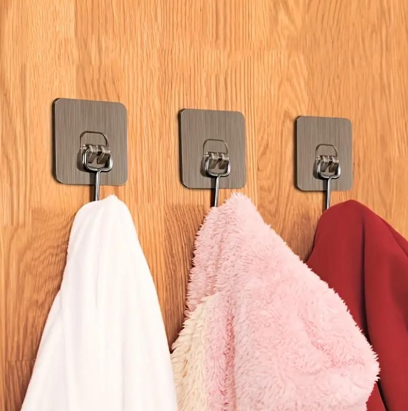 Heavy Duty Wall Hooks - Gold Edition (Pack of 10)