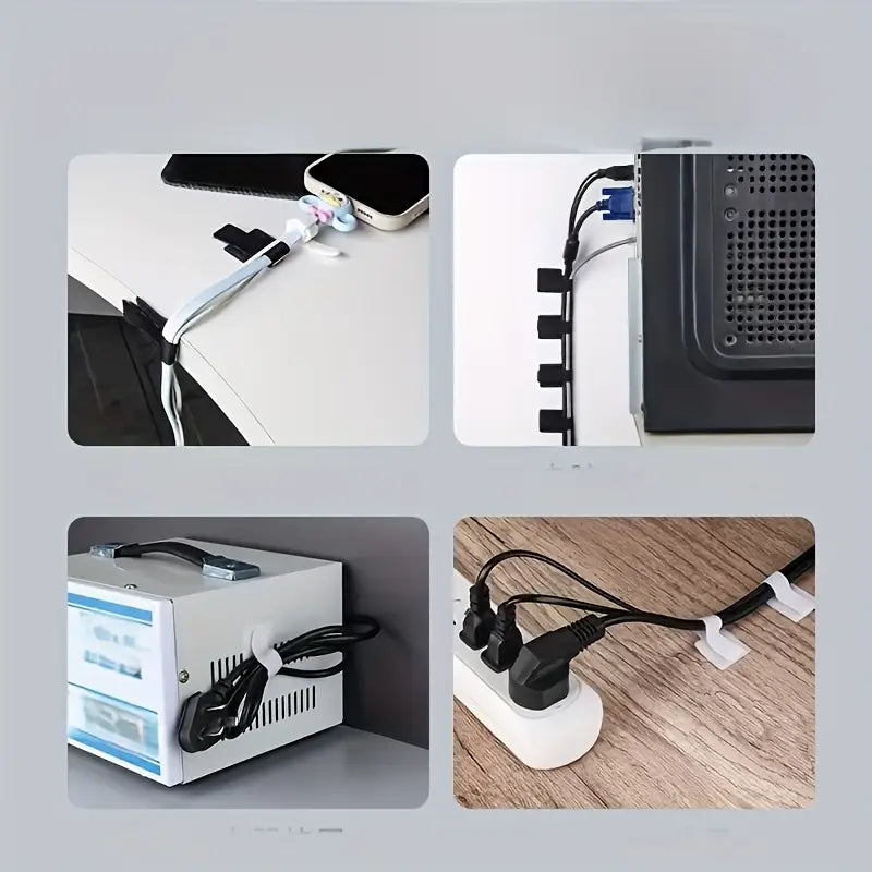 Adhesive Cable Management Straps (Pack of 10)
