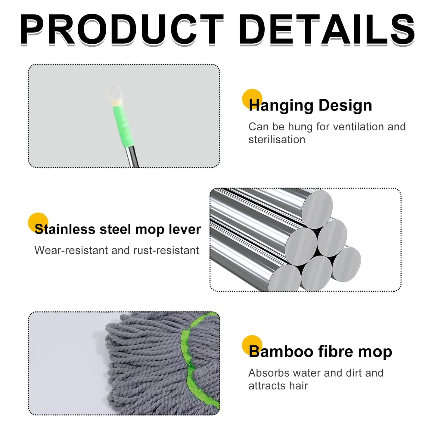 Self-Wringing Spin Mop