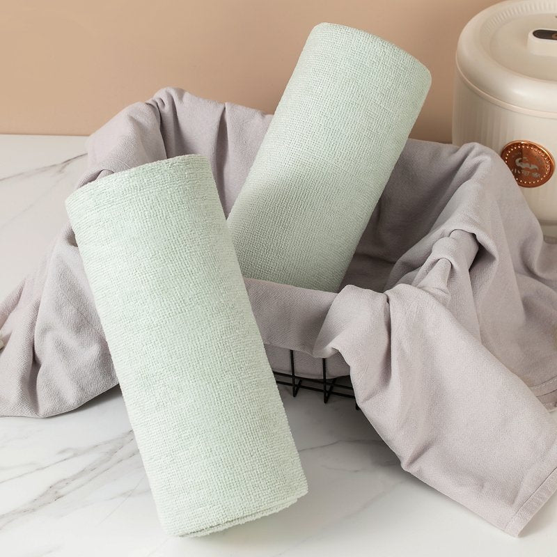 Reusable Microfiber Cloth Roll (Pack of 25, 50, 75)