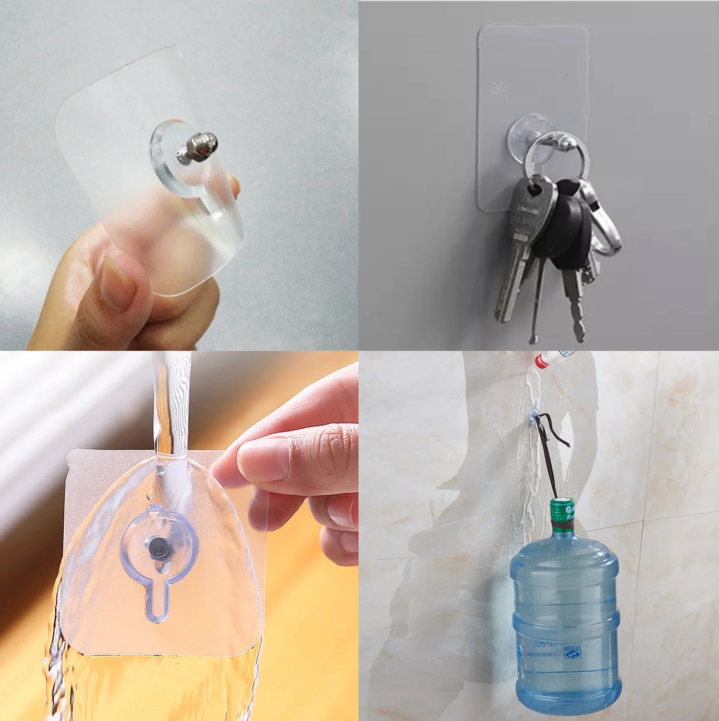 Reusable Adhesive Wall Hooks (Pack of 10)