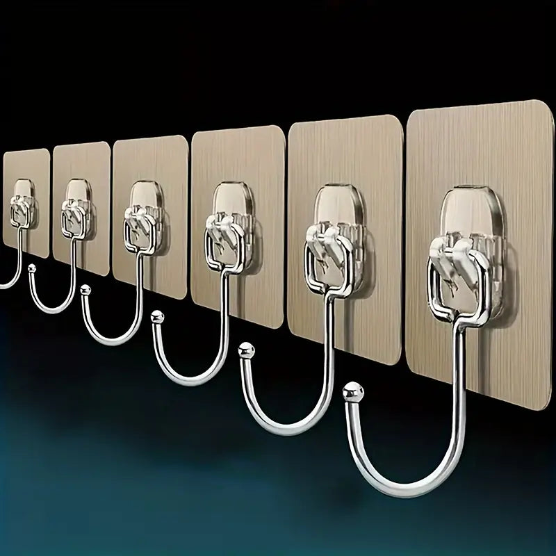 Heavy Duty Wall Hooks - Gold Edition (Pack of 10, 20, 30)