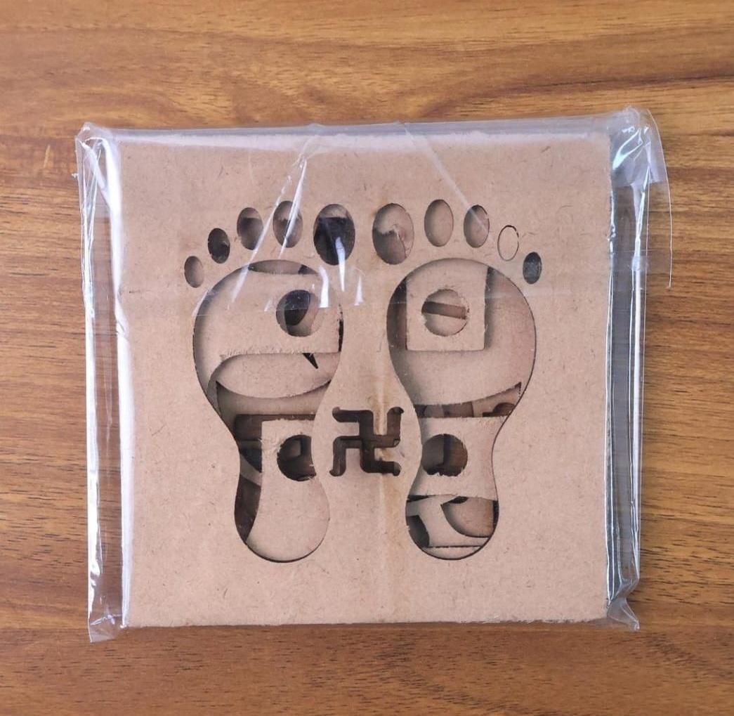 Wooden MDF Rangoli Stencil (5pcs)