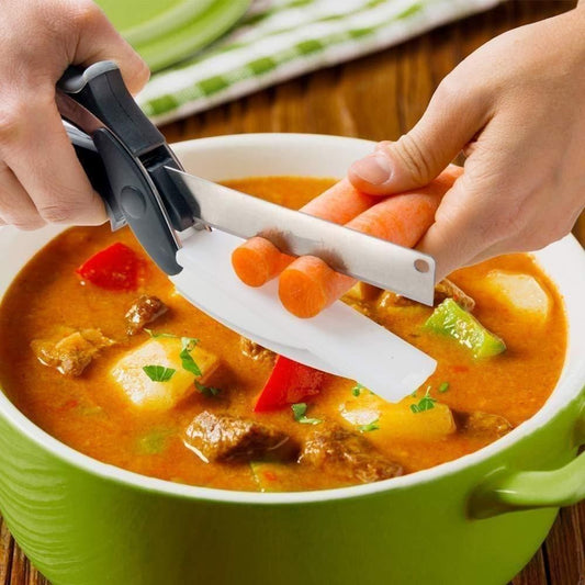 2-in-1 Kitchen Knife with Cutting Base