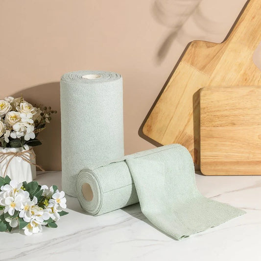 Reusable Microfiber Cloth Roll (Pack of 25, 50, 75)